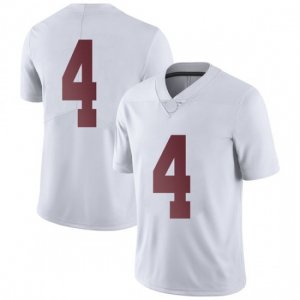 NCAA Men's Alabama Crimson Tide #4 Christopher Allen Stitched College Nike Authentic No Name White Football Jersey NS17E84QL